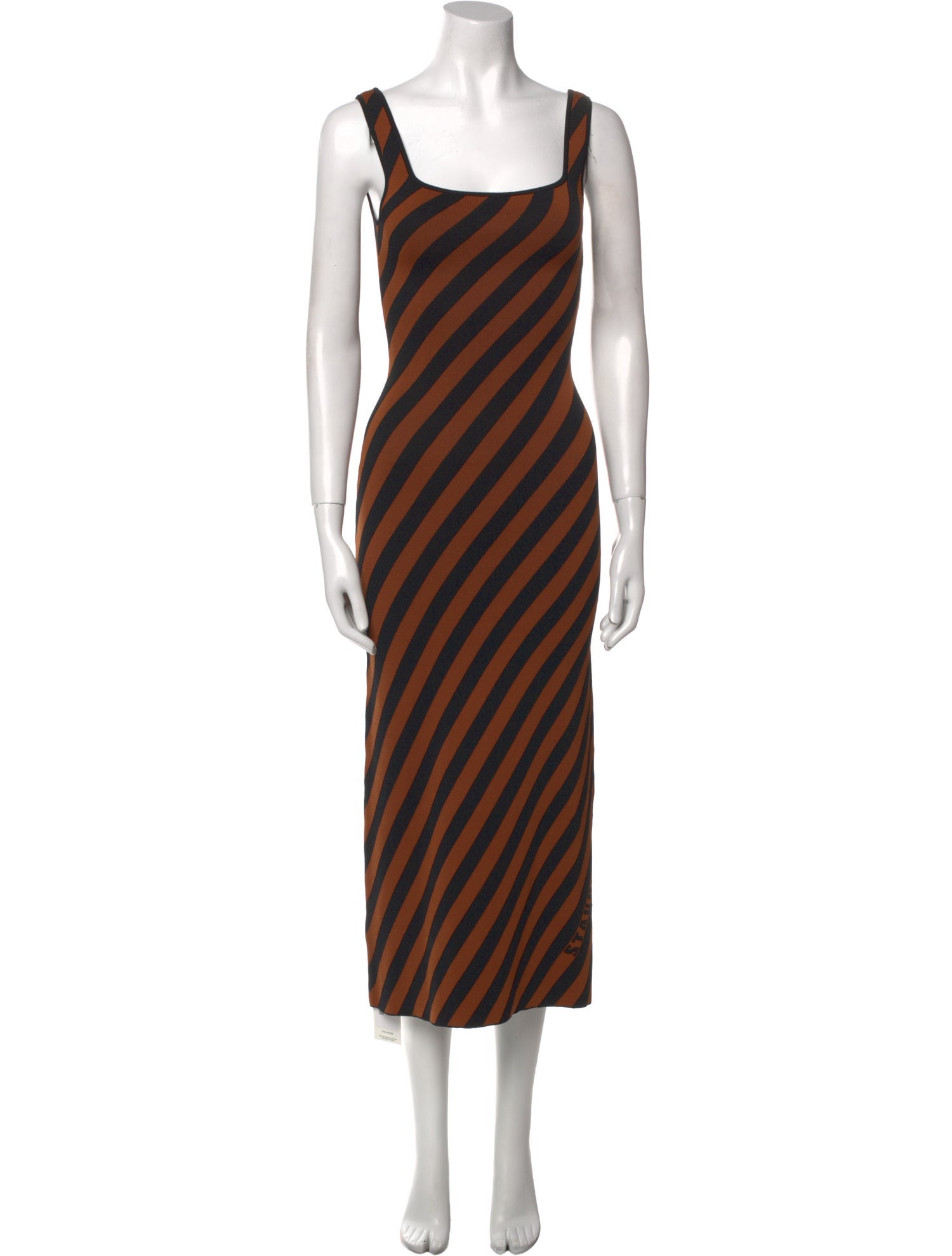 Staud Striped Long Dress