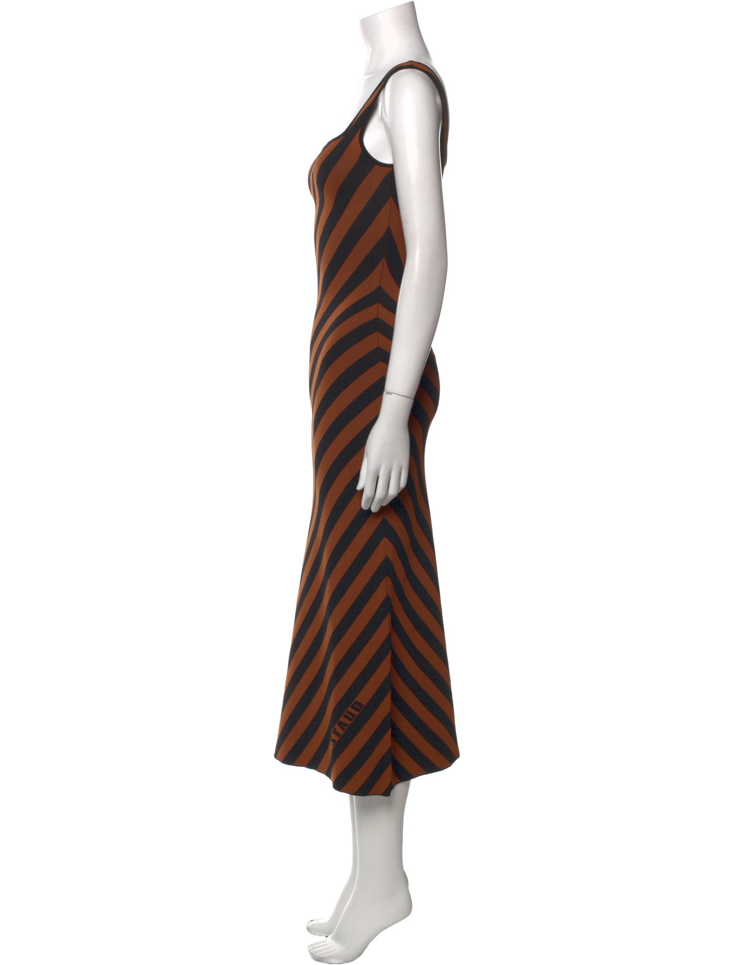 Staud Striped Long Dress