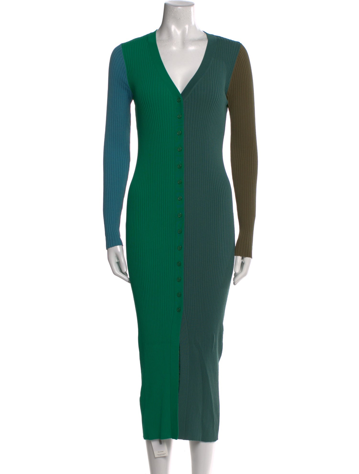 Staud V-Neck Long Dress