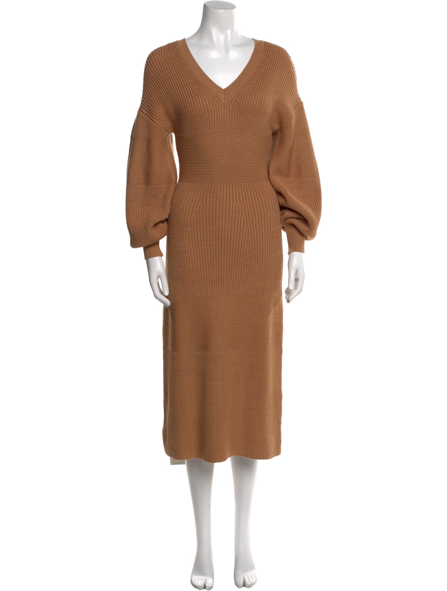 Staud V-Neck Knee-Length Dress