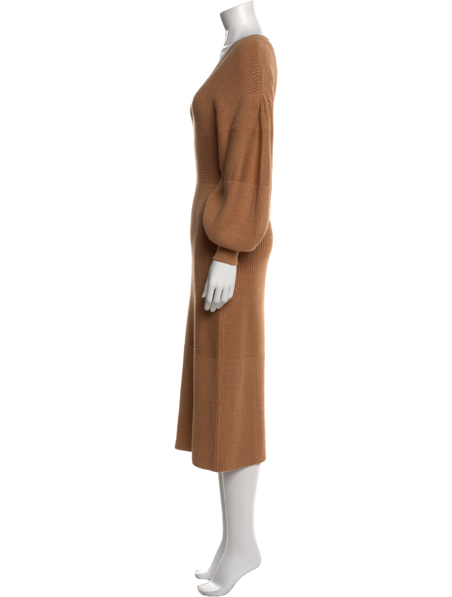 Staud V-Neck Knee-Length Dress