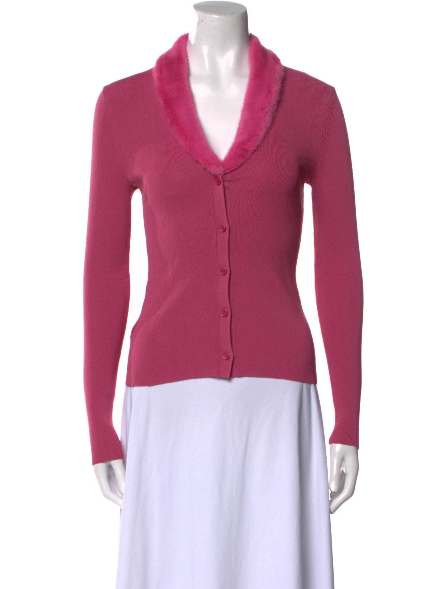 Staud V-Neck Long Sleeve Top