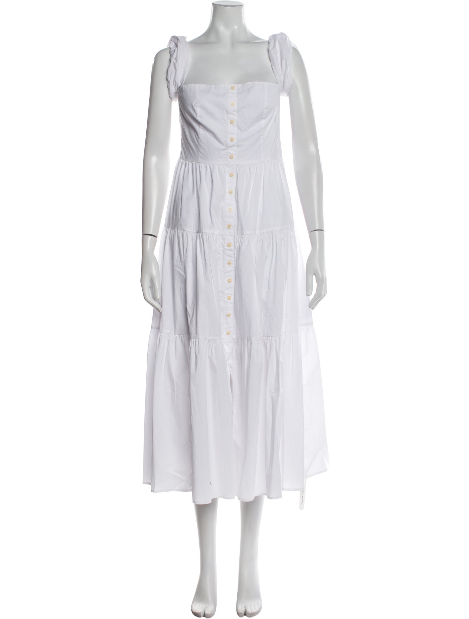 Staud Square Neckline Long Dress