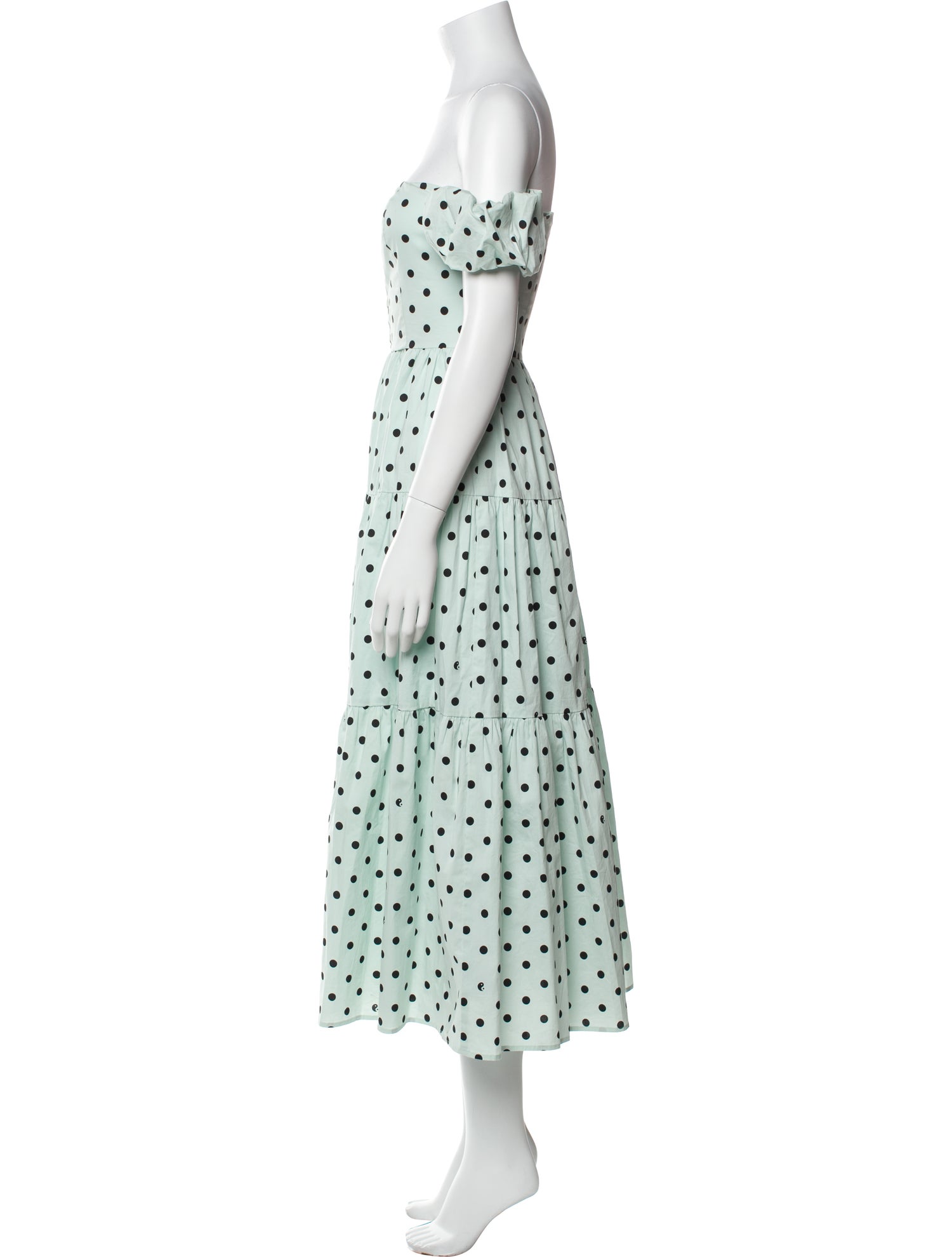 Staud Polka Dot Print Long Dress