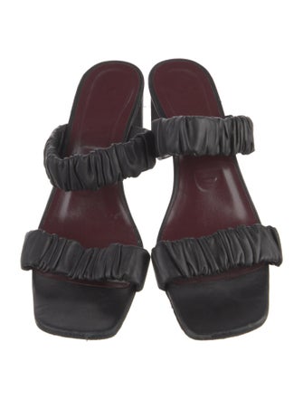 Staud Leather Printed Slides