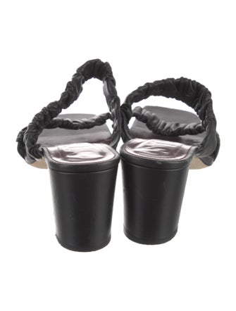 Staud Leather Printed Slides