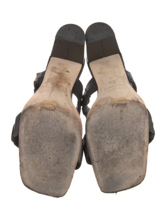 Staud Leather Printed Slides