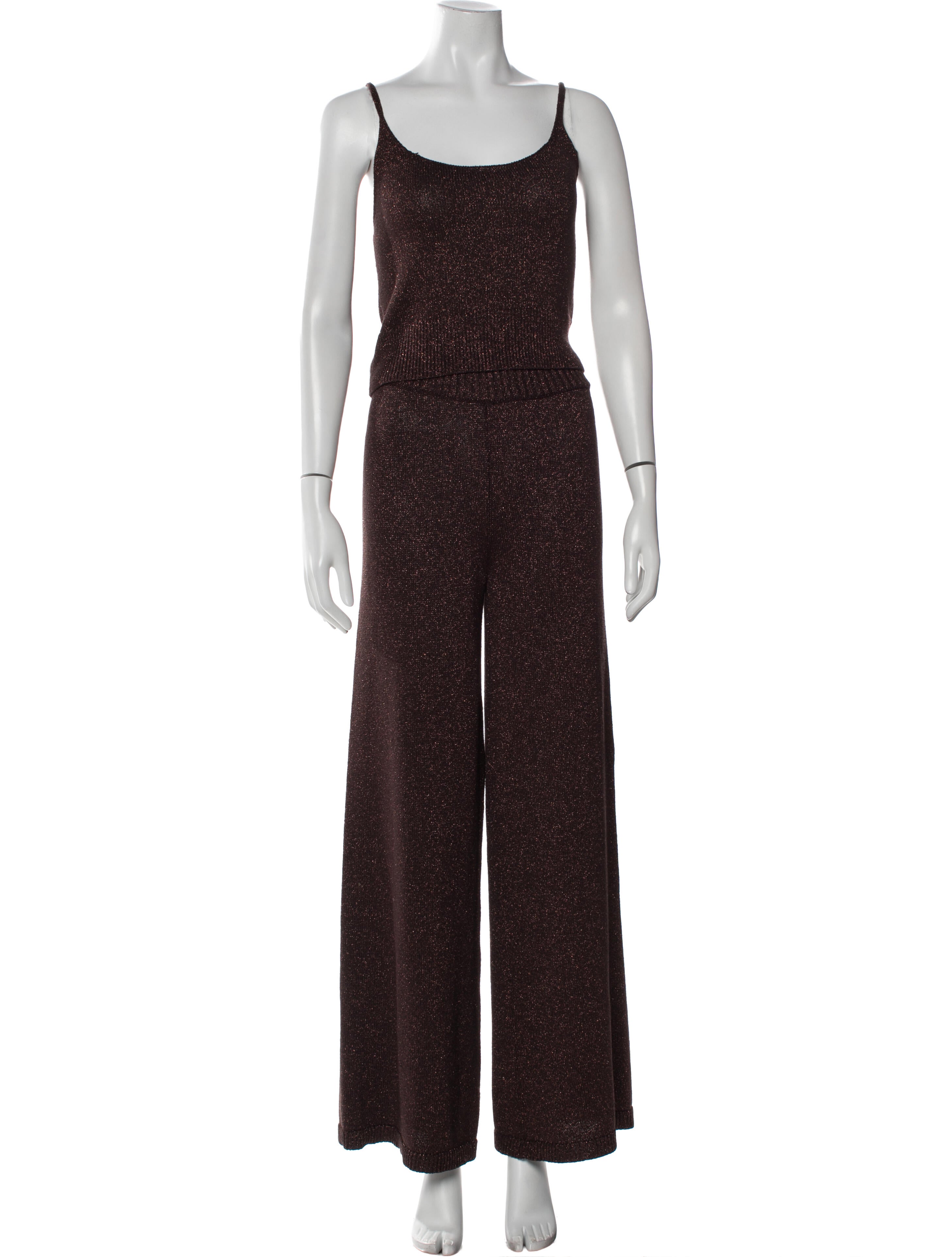 Staud Printed Glitter Accents Pant Set