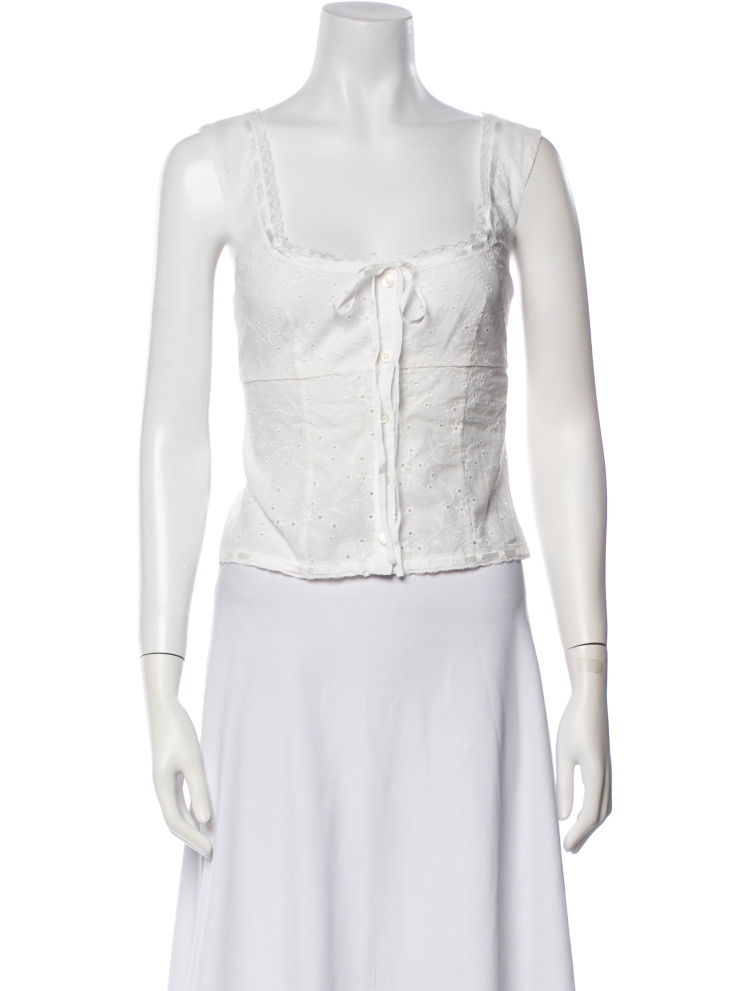 Staud Square Neckline Sleeveless Crop Top w/ Tags