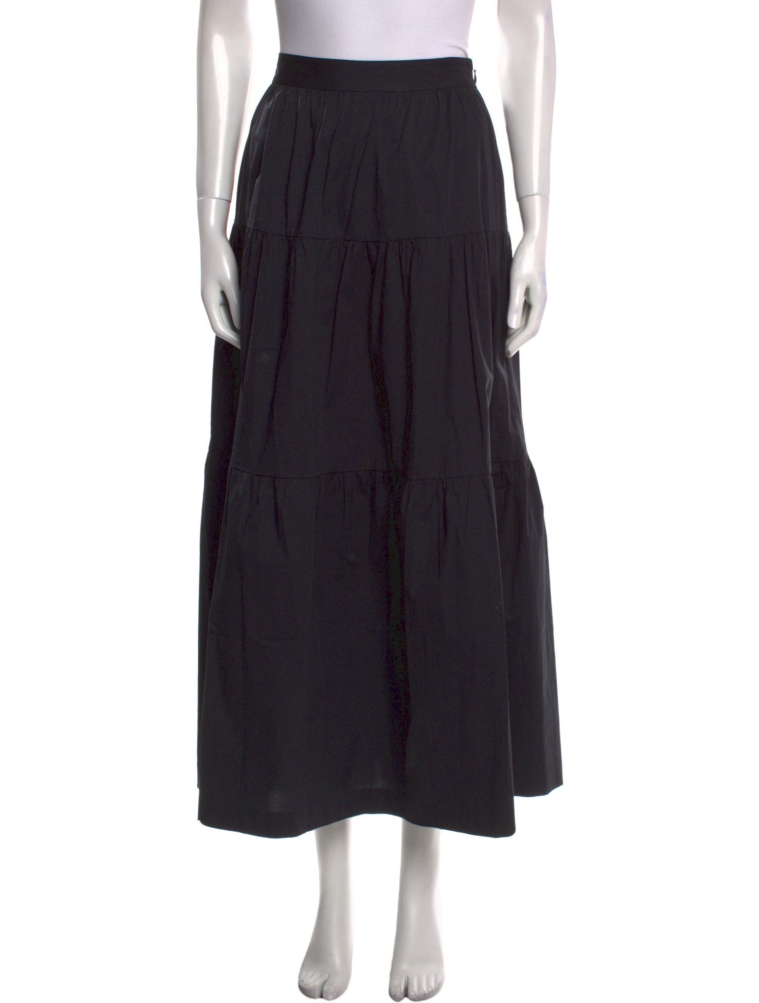 Staud Ruffle Embellishment Midi Length Skirt