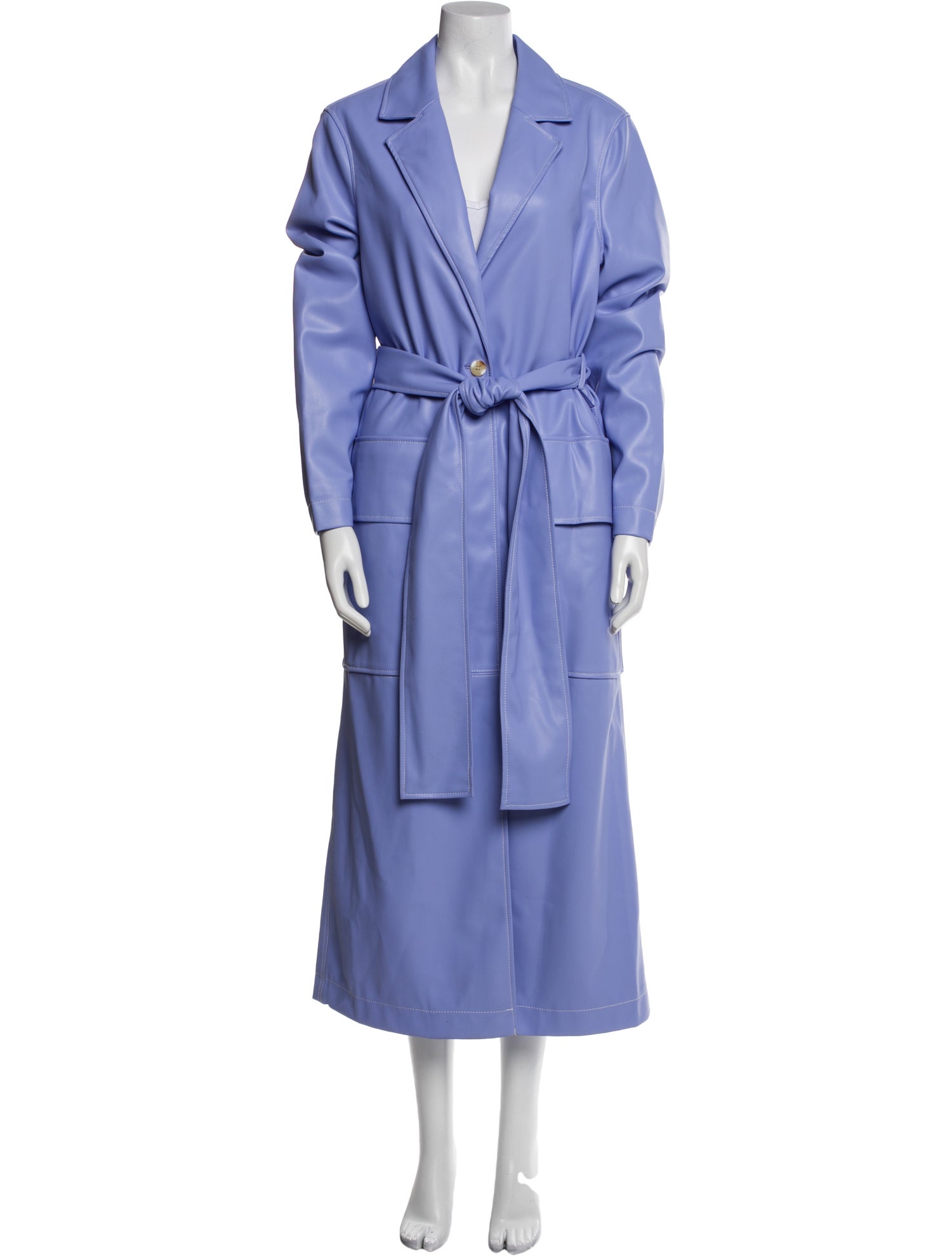 Staud Faux Leather Trench Coat w/ Tags