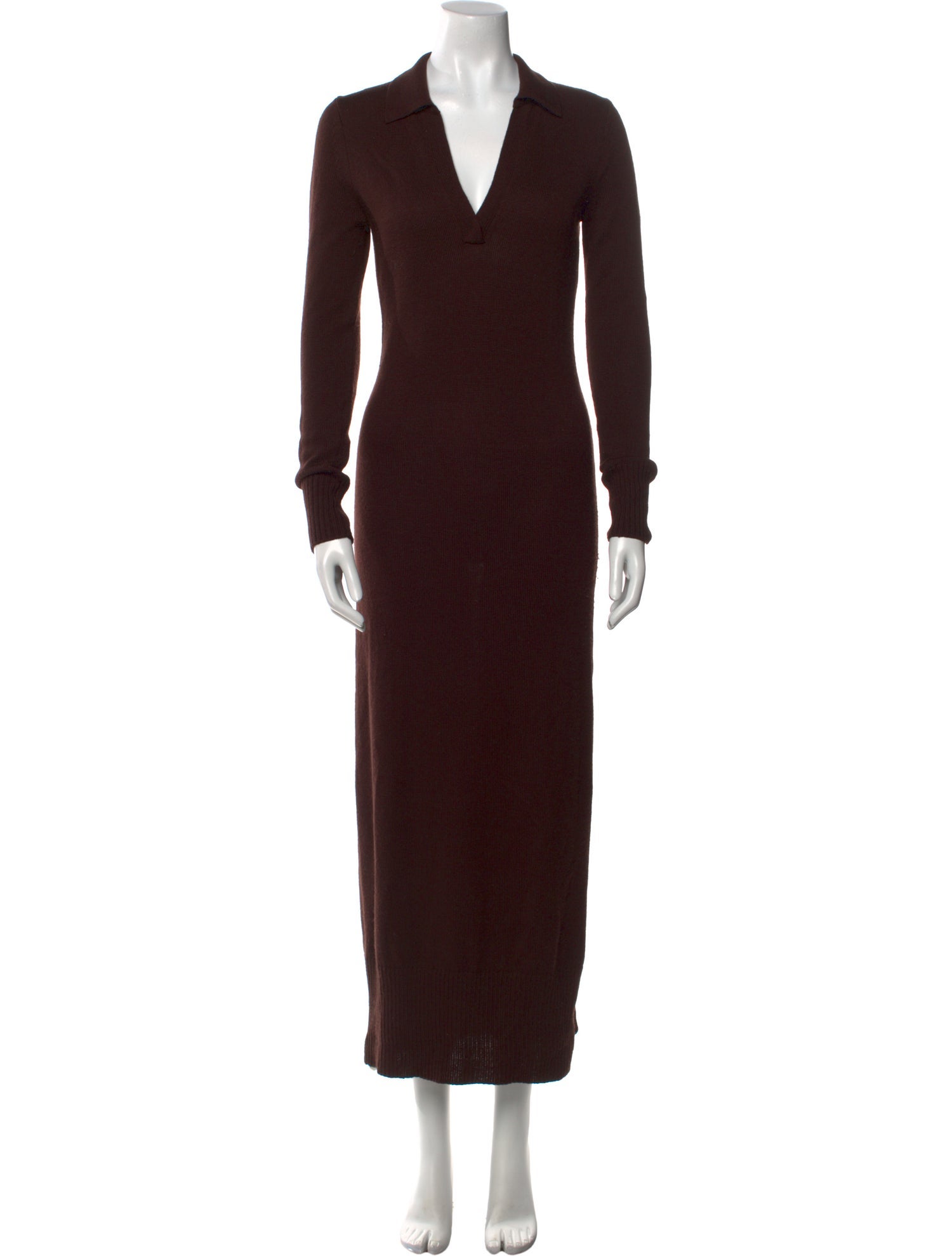 Staud V-Neck Long Dress