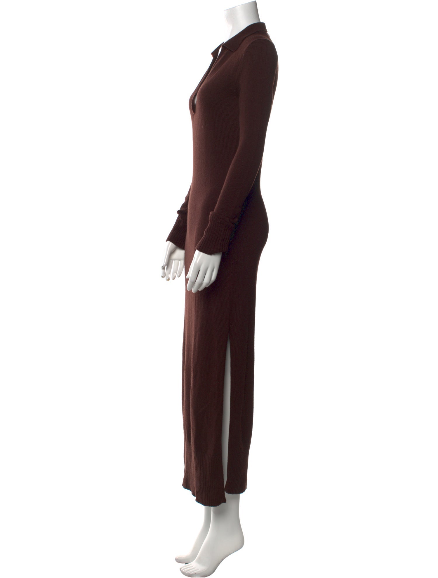 Staud V-Neck Long Dress