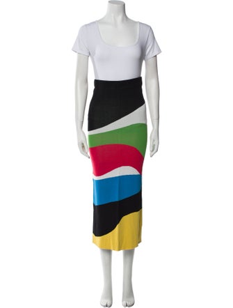 Staud Colorblock Pattern Cutout Accent Skirt Set