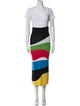 Staud Colorblock Pattern Cutout Accent Skirt Set