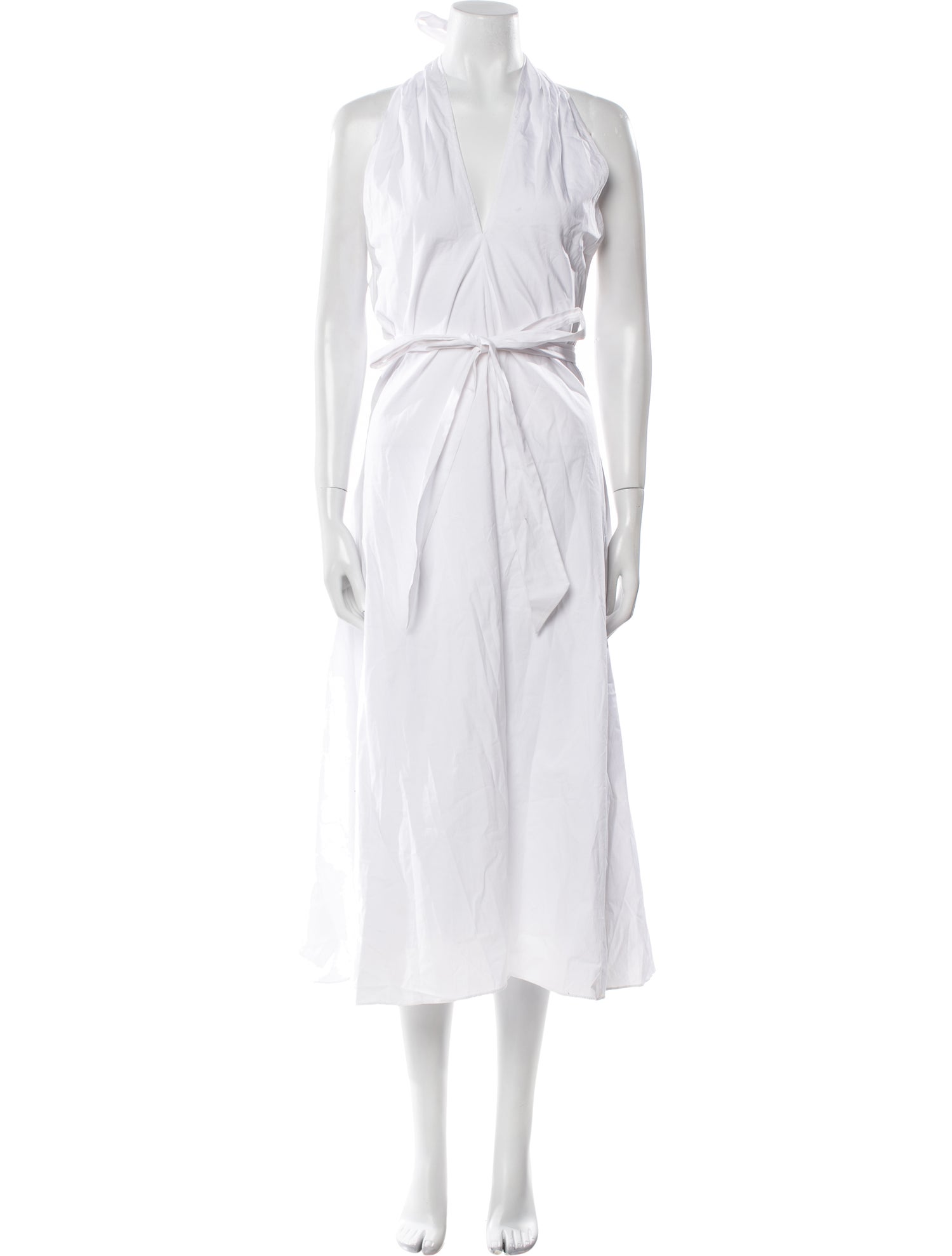 Staud V-Neck Long Dress