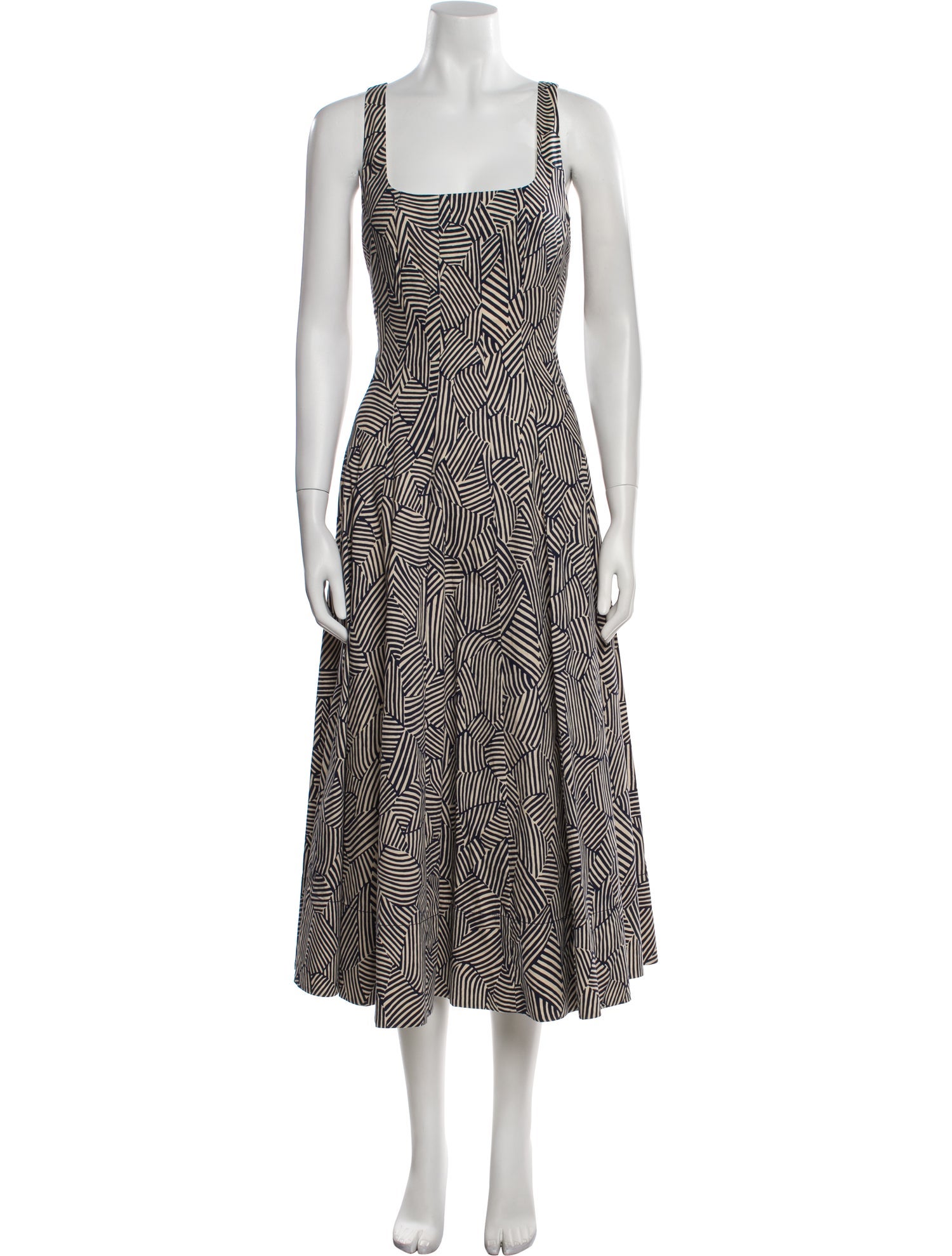 Staud Printed Long Dress