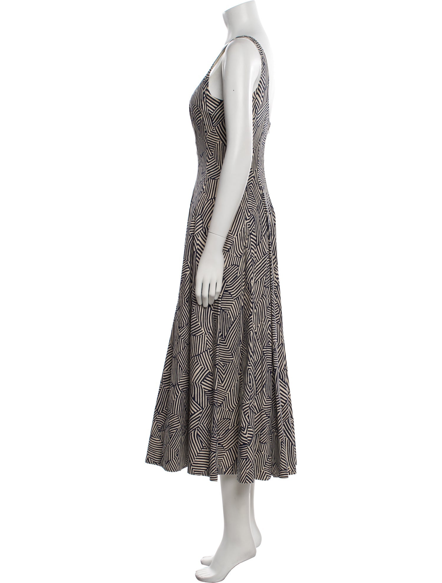 Staud Printed Long Dress