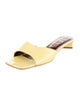 Staud Embossed Leather Slides
