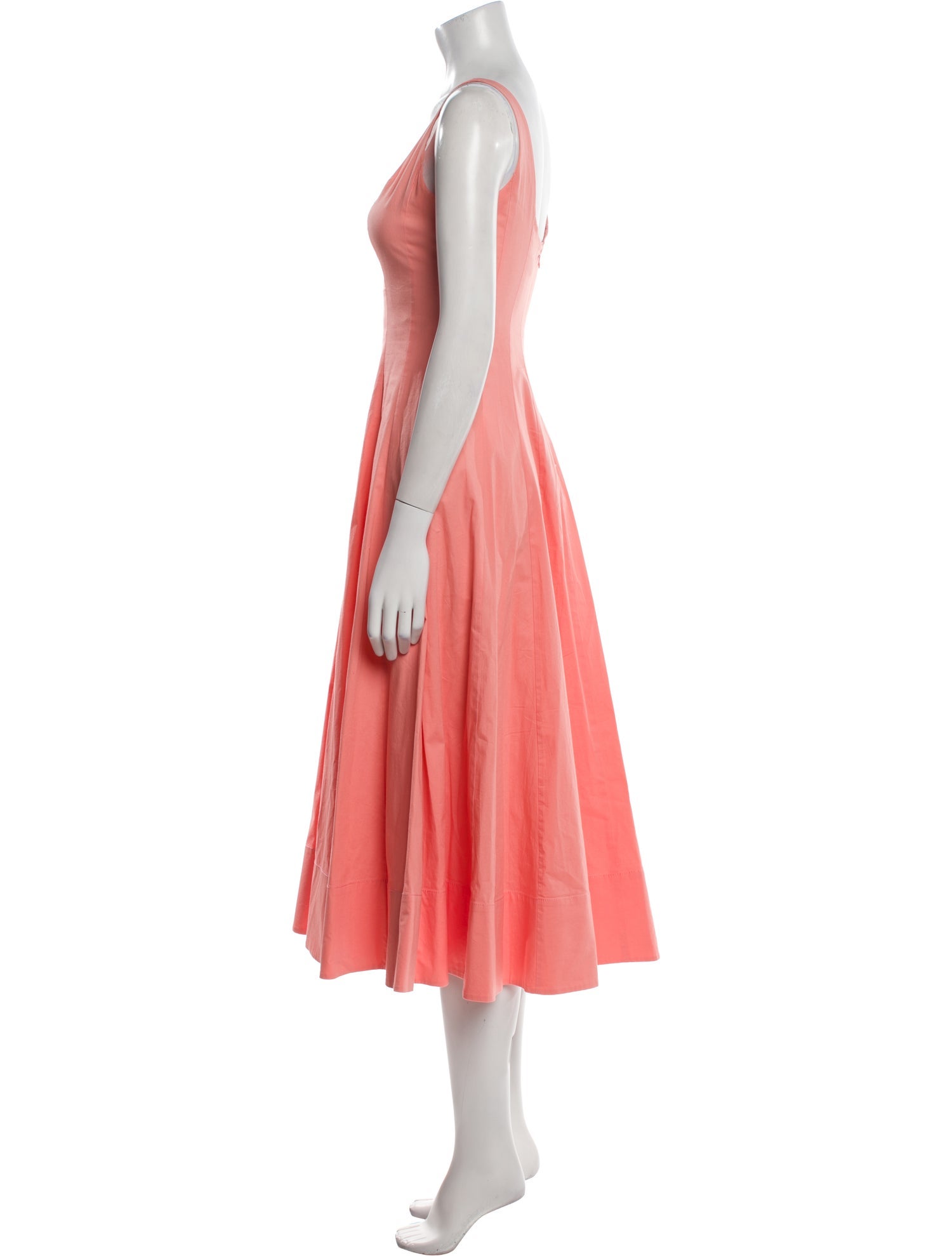 Staud Square Neckline Midi Length Dress