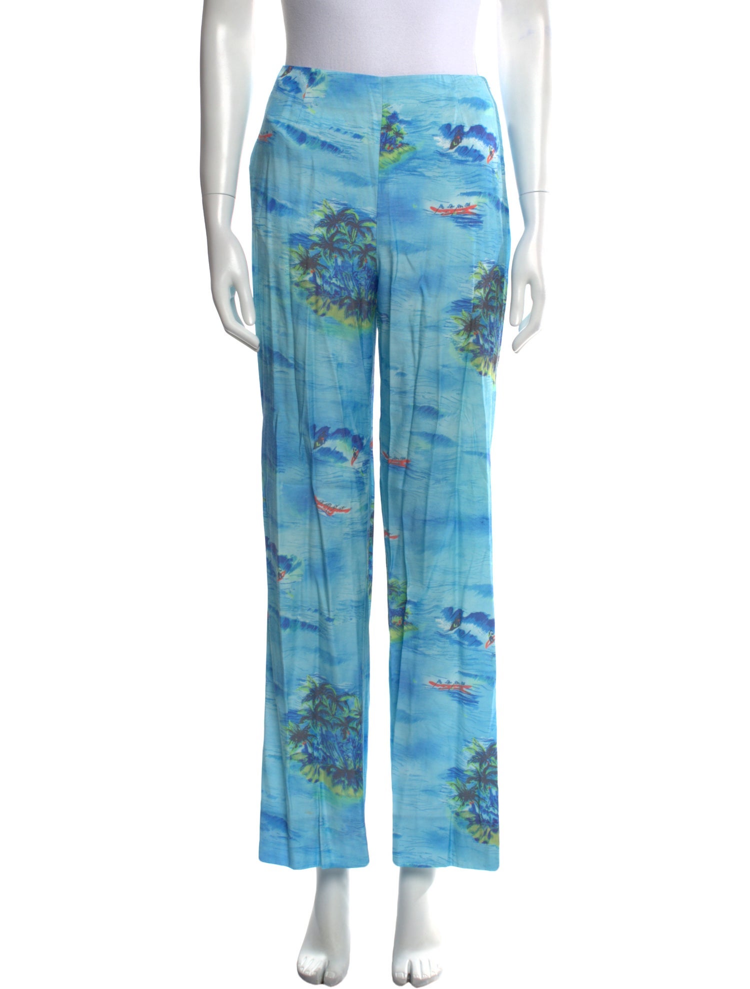 Staud Printed Wide Leg Pants