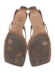 Staud Embossed Leather Flip Flops