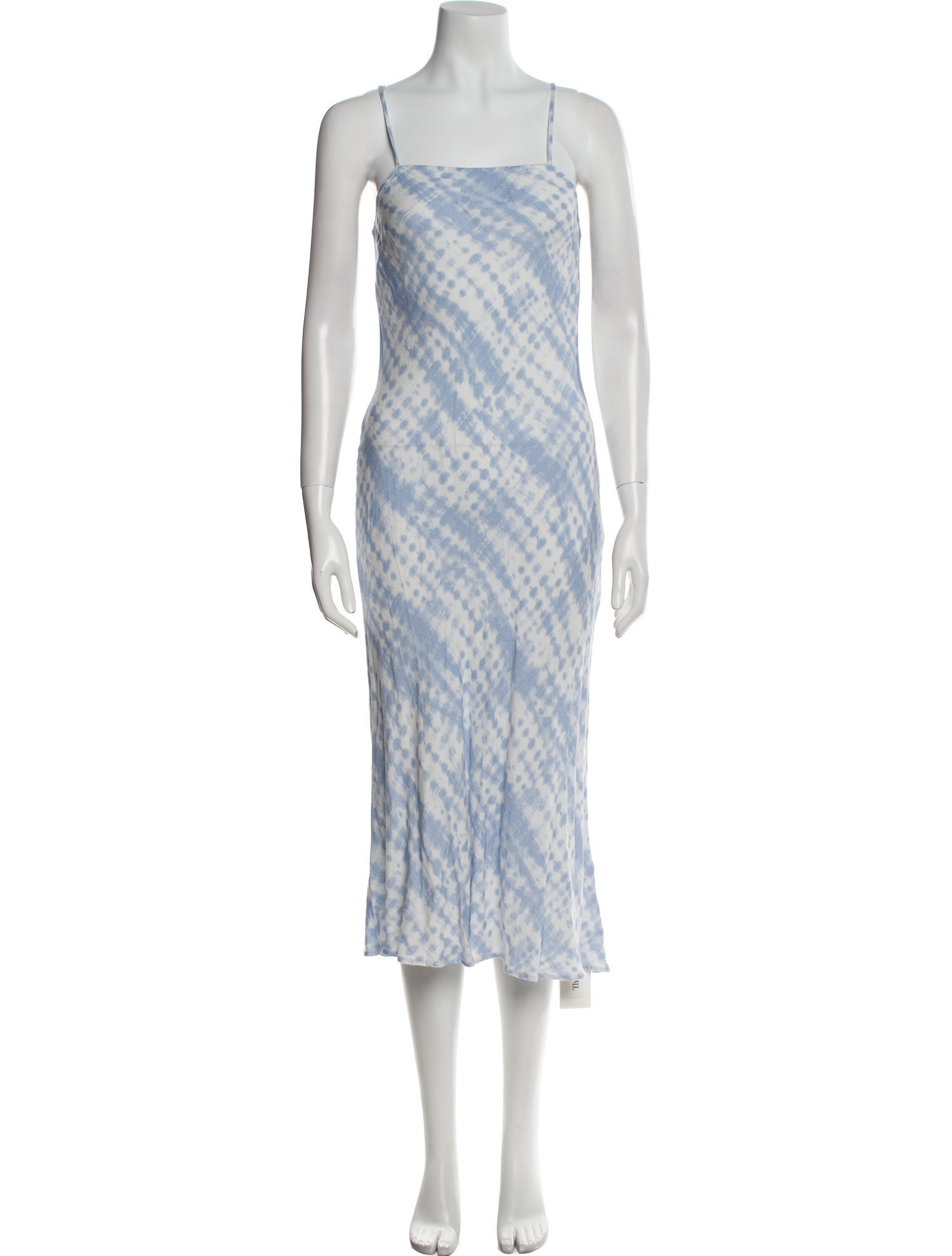 Staud Plaid Print Long Dress