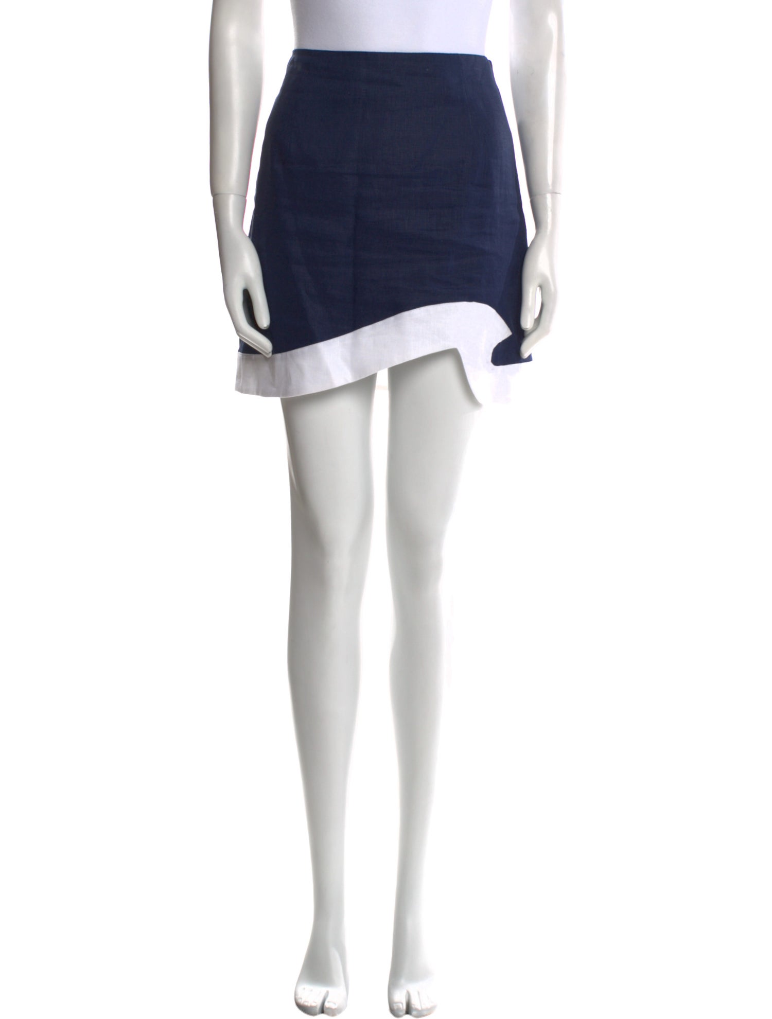 Staud Linen Mini Skirt