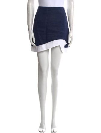 Staud Linen Mini Skirt