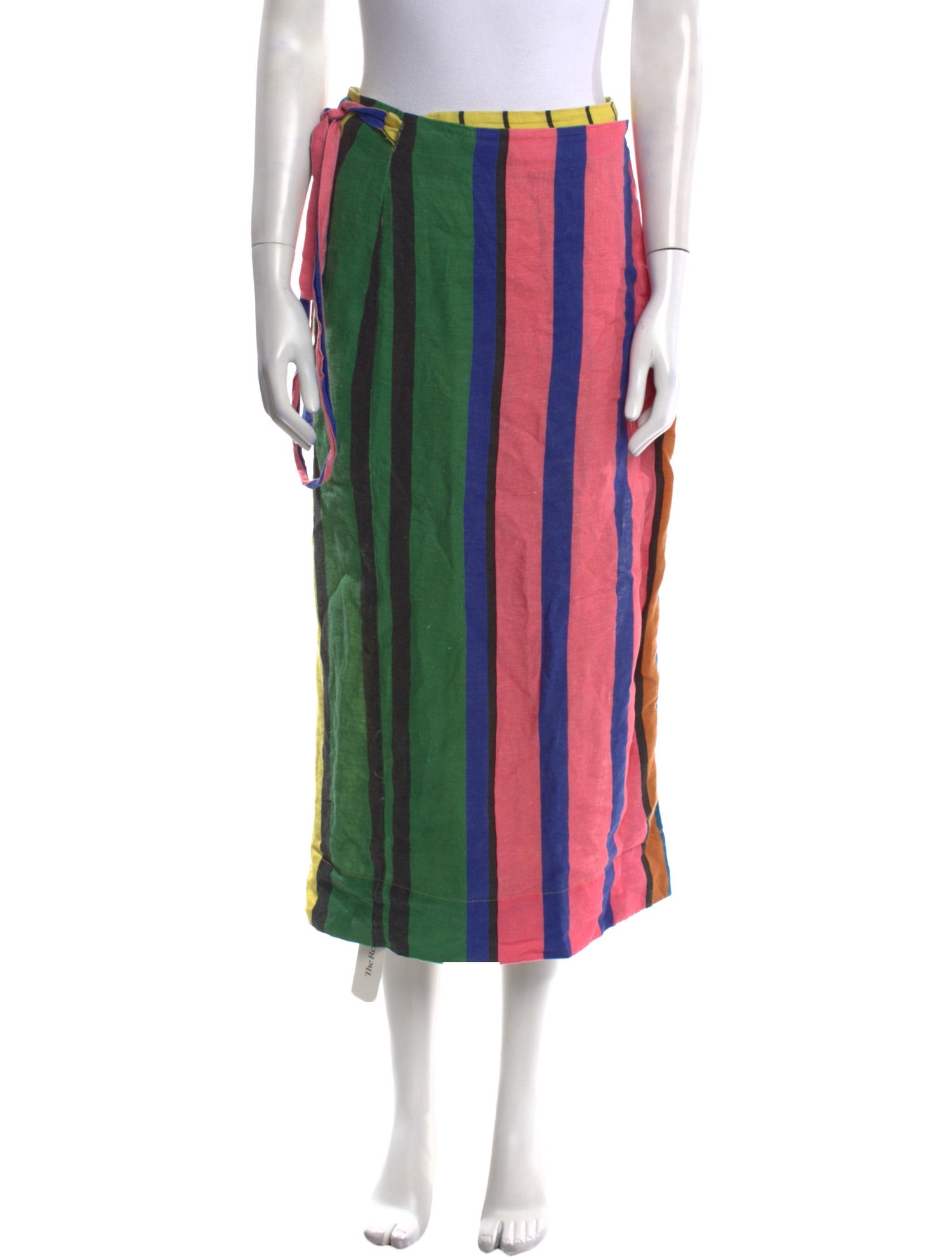 Staud Linen Midi Length Skirt