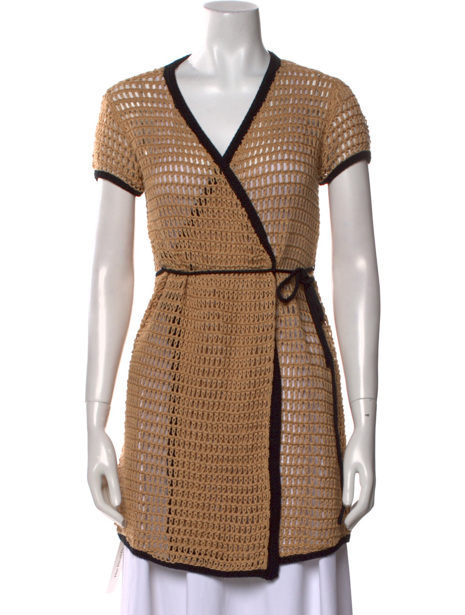 Staud Striped V-Neck Sweater