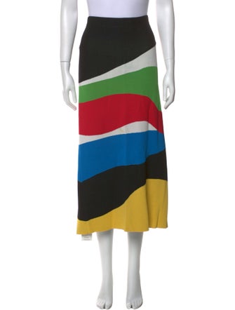 Staud Striped Midi Length Skirt
