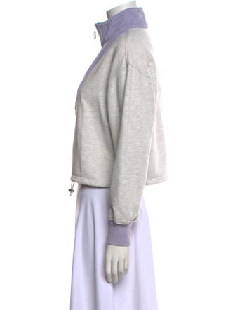 Staud Mock Neck Long Sleeve Sweatshirt