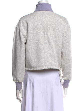 Staud Mock Neck Long Sleeve Sweatshirt