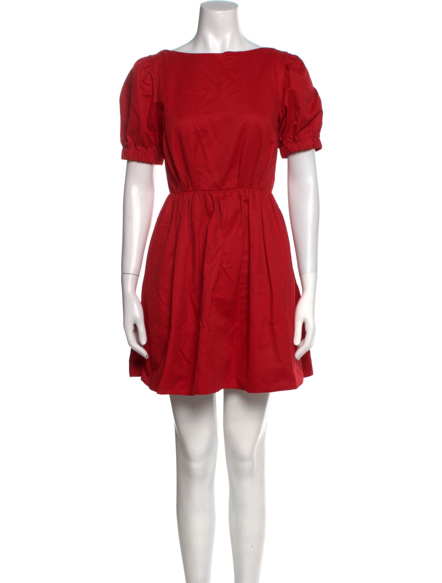 Staud Bateau Neckline Mini Dress