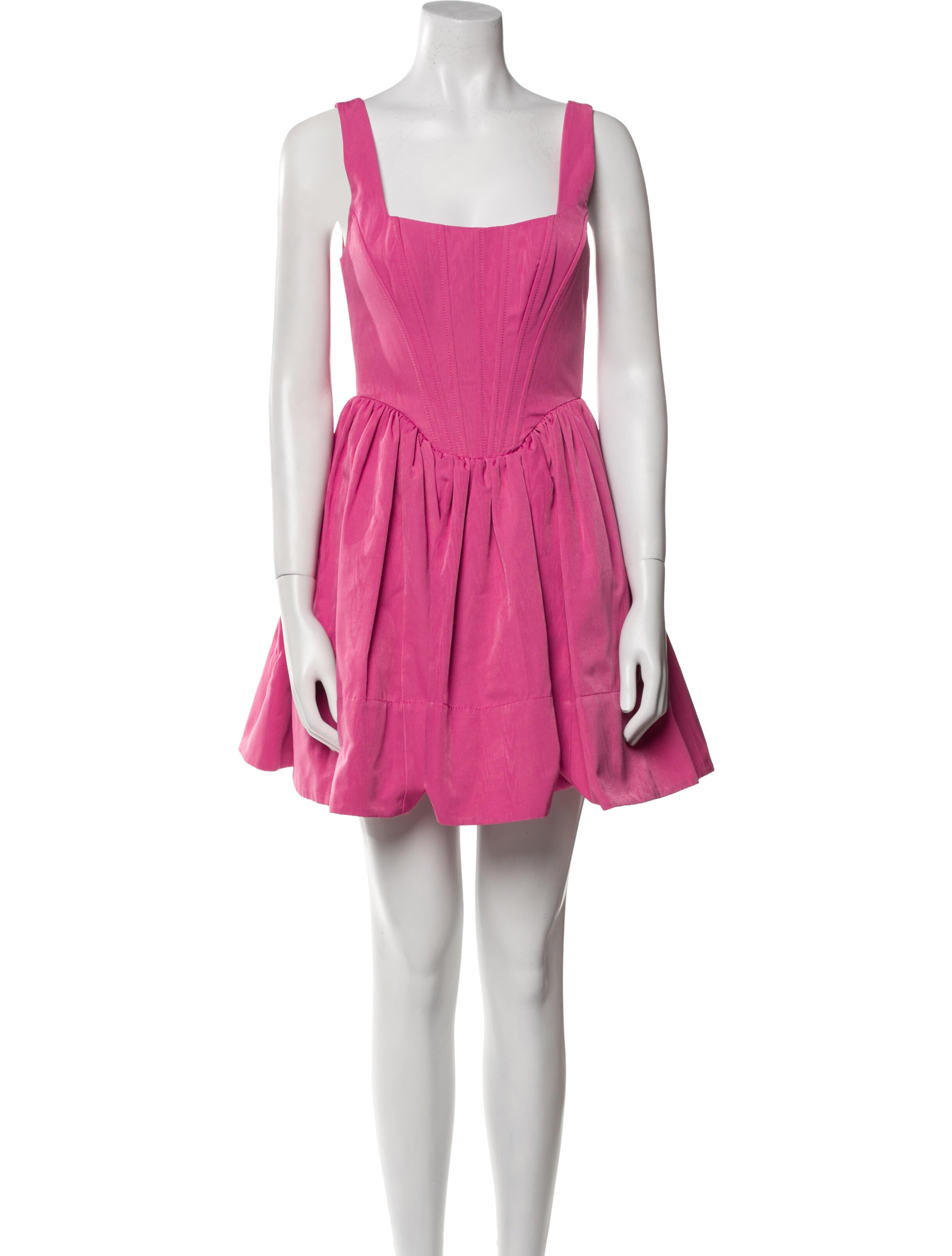 Staud Square Neckline Mini Dress