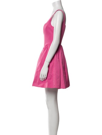 Staud Square Neckline Mini Dress