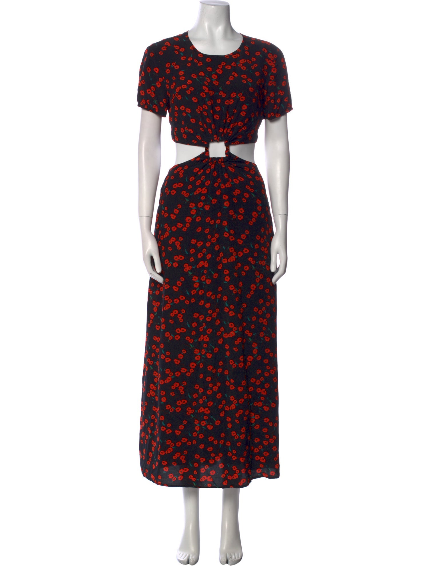 Staud Floral Print Long Dress