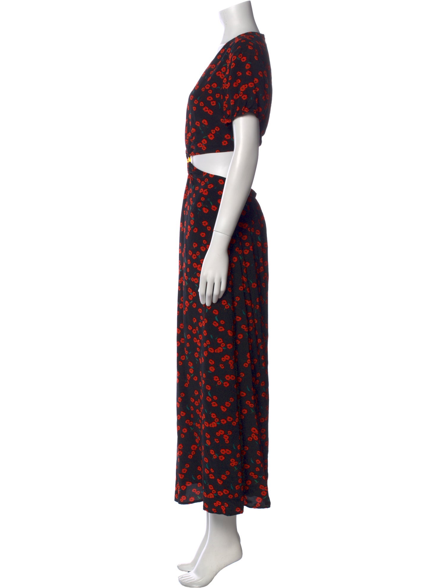 Staud Floral Print Long Dress