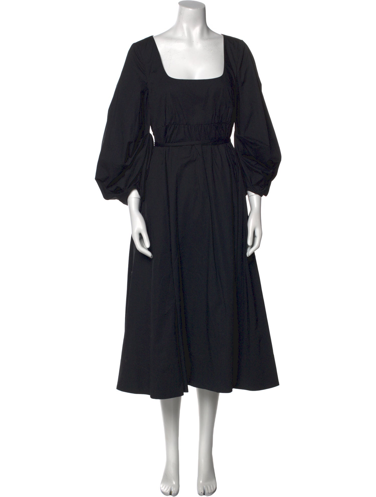 Staud Square Neckline Midi Length Dress