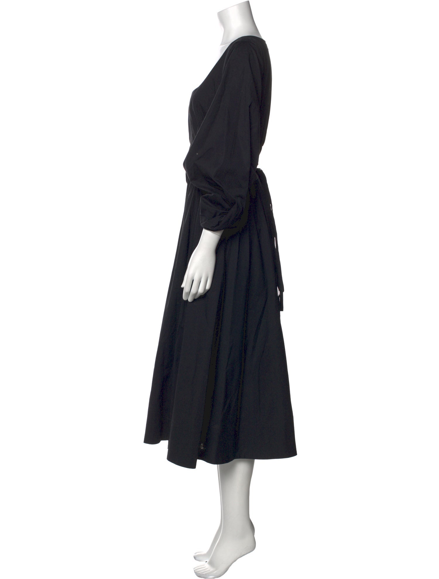 Staud Square Neckline Midi Length Dress