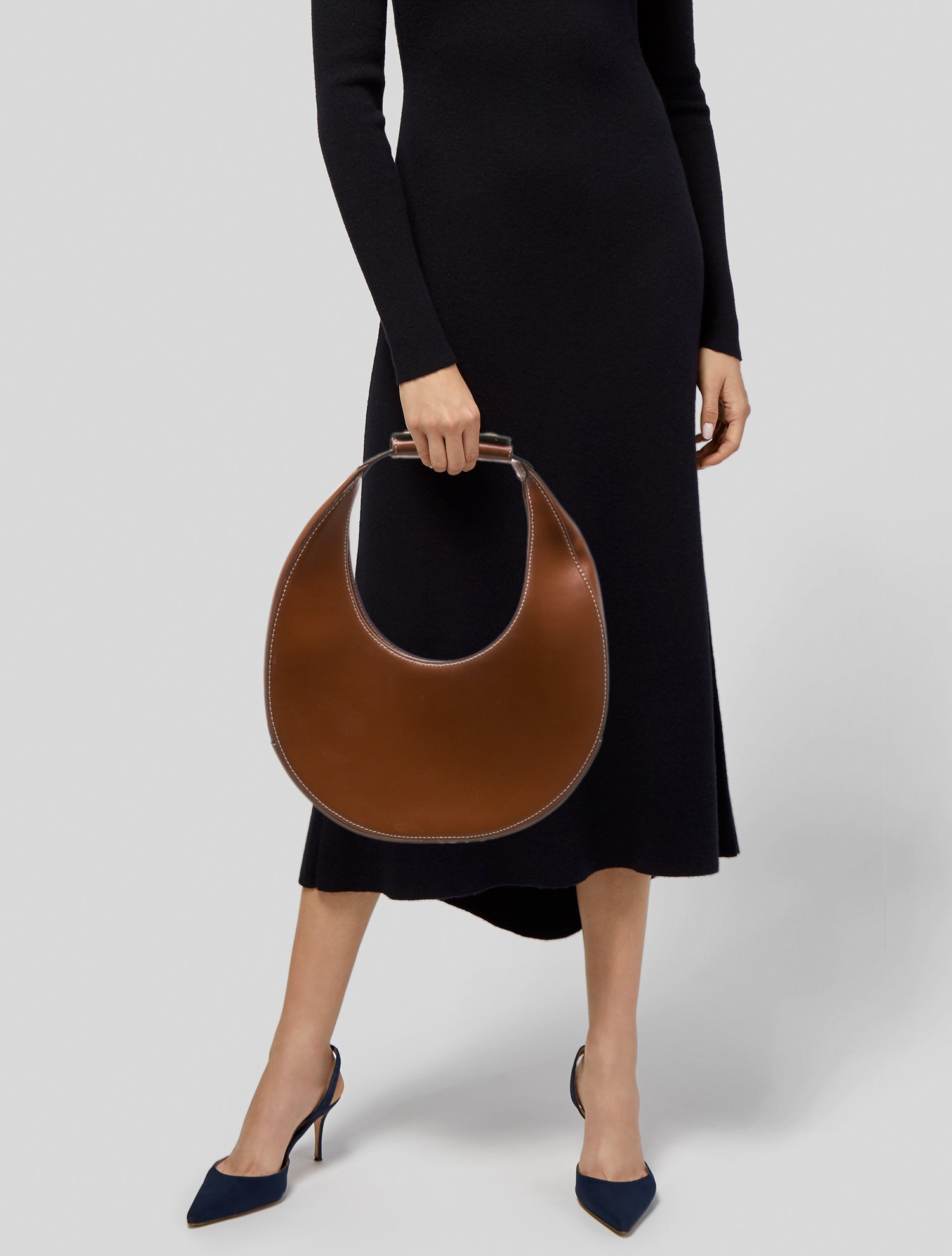 Staud Leather Top Handle Bag