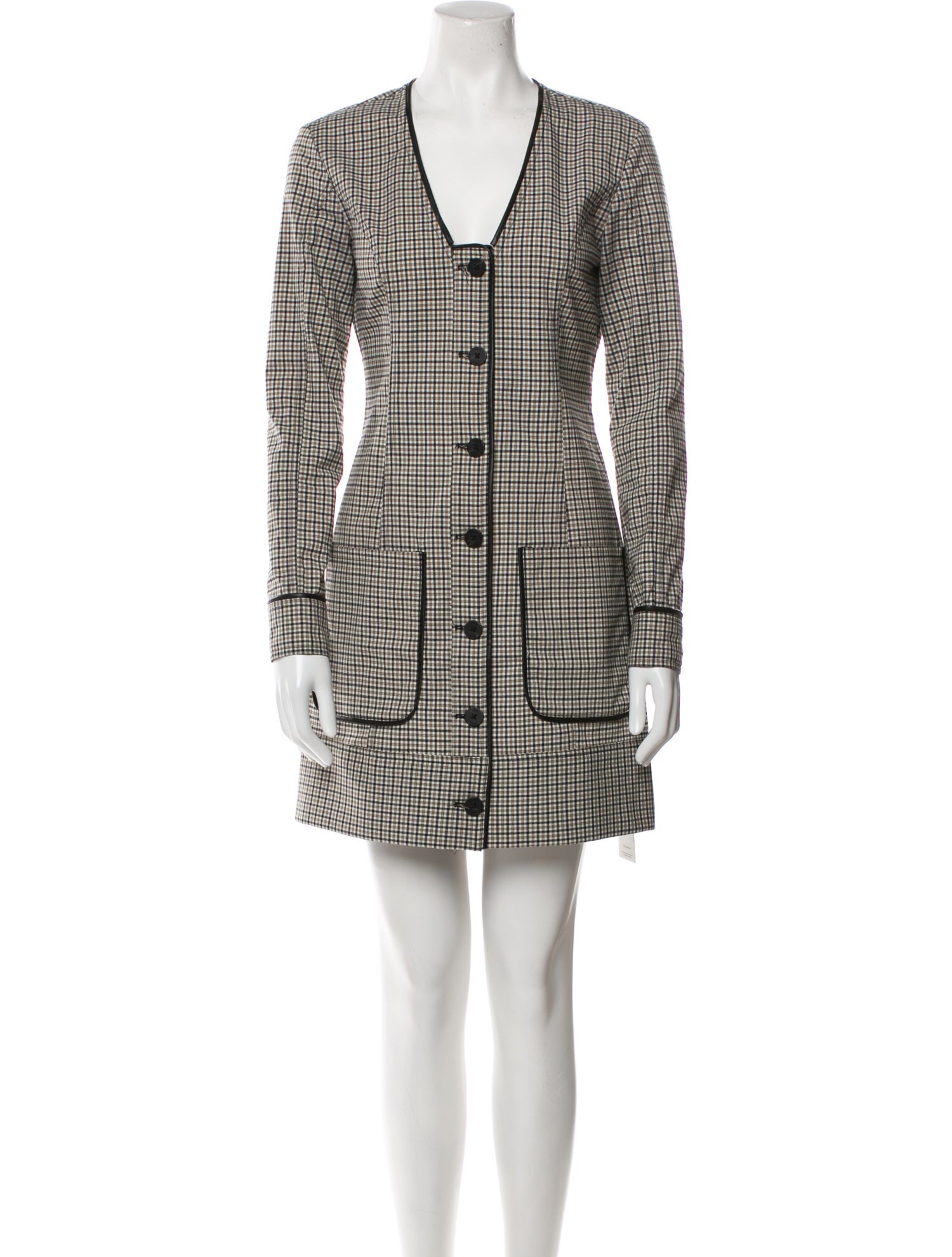 Staud Plaid Print Coat