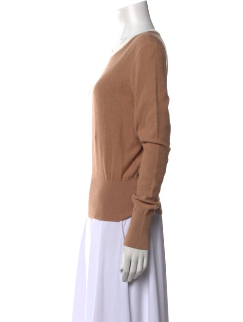 Staud Colorblock Pattern Scoop Neck Sweater