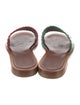 Staud Embossed Leather Printed Slides