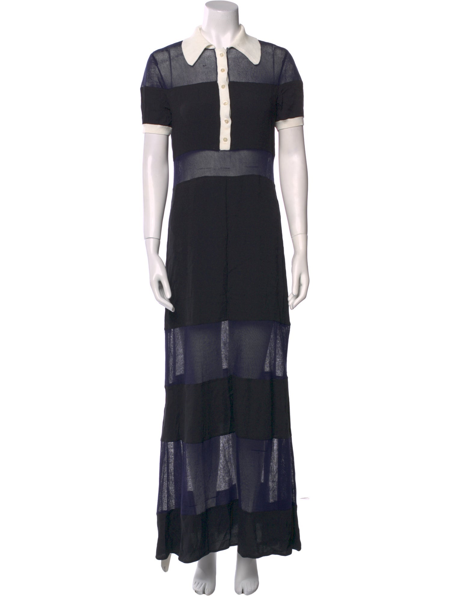 Staud Colorblock Pattern Long Dress