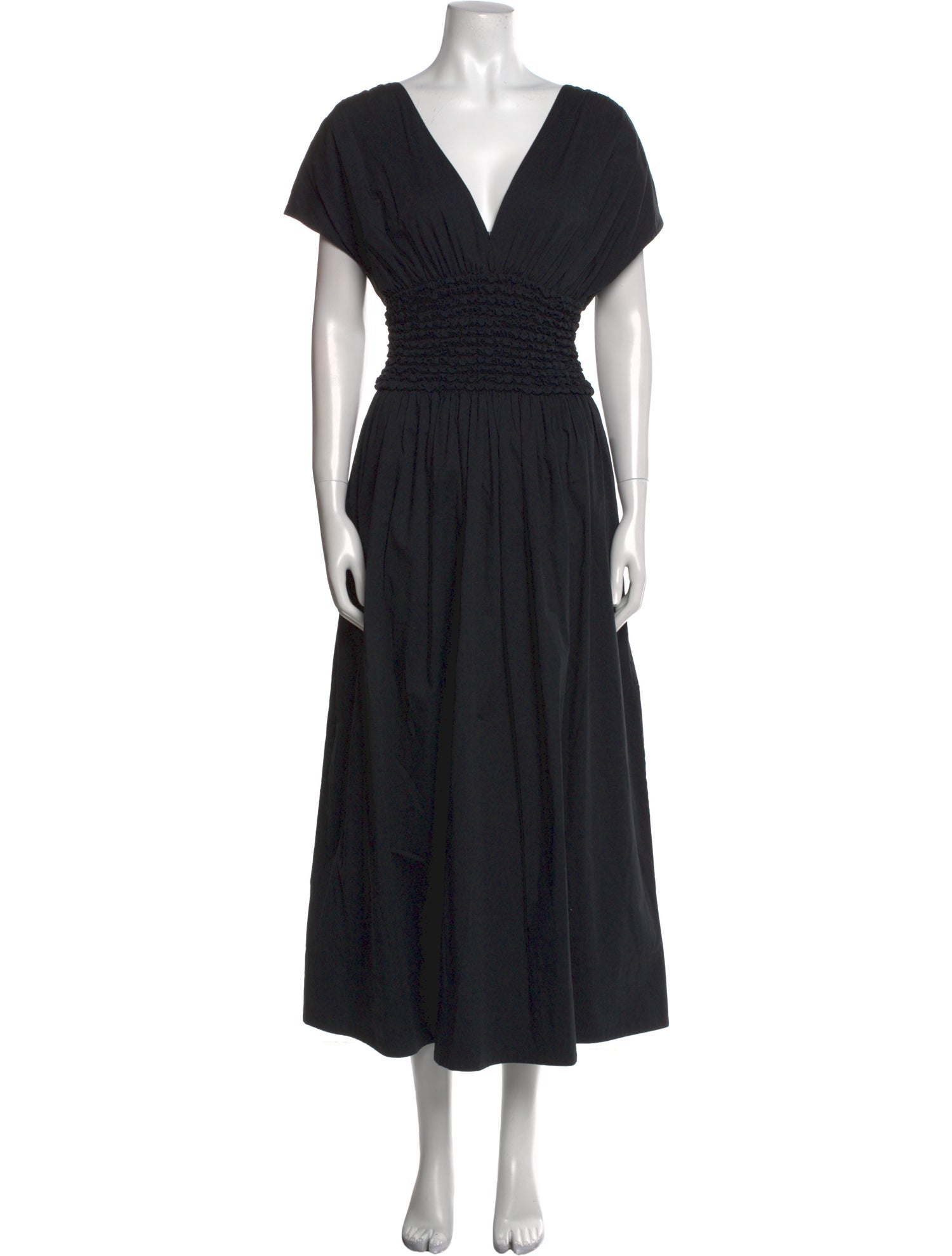 Staud V-Neck Long Dress