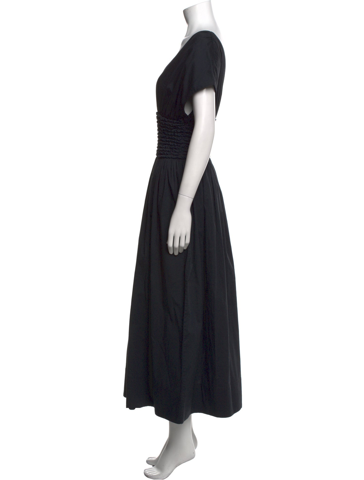 Staud V-Neck Long Dress