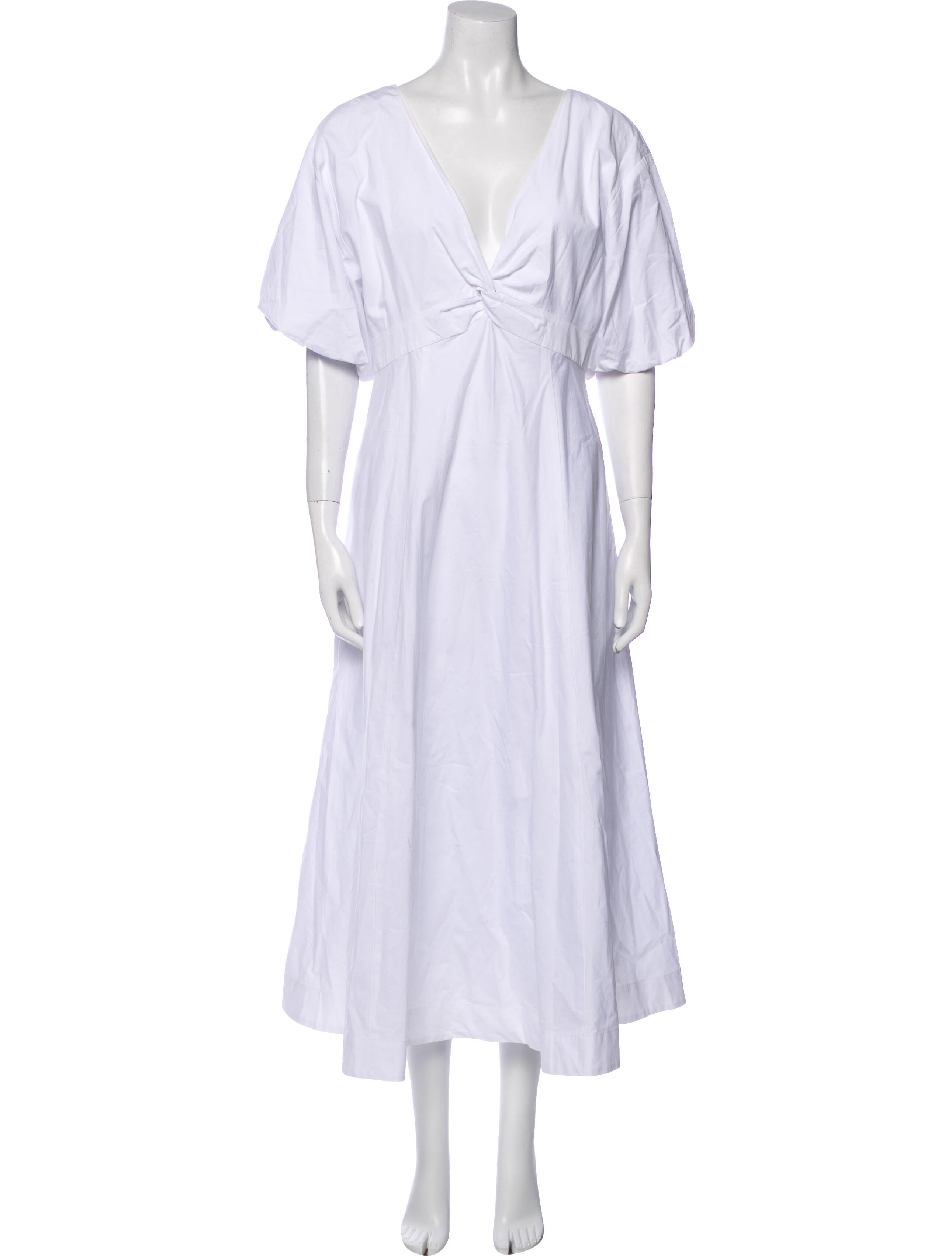 Staud Plunge Neckline Long Dress