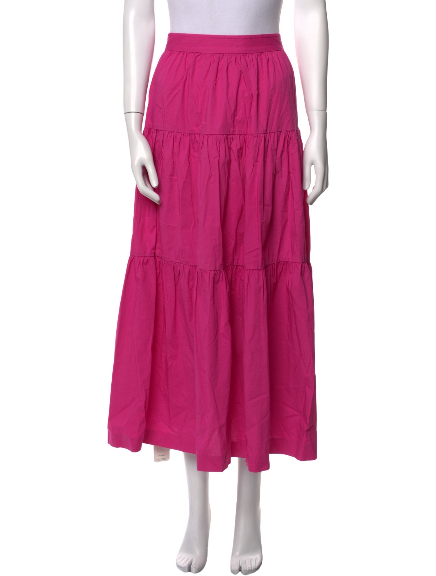 Staud Pleated Accents Midi Length Skirt